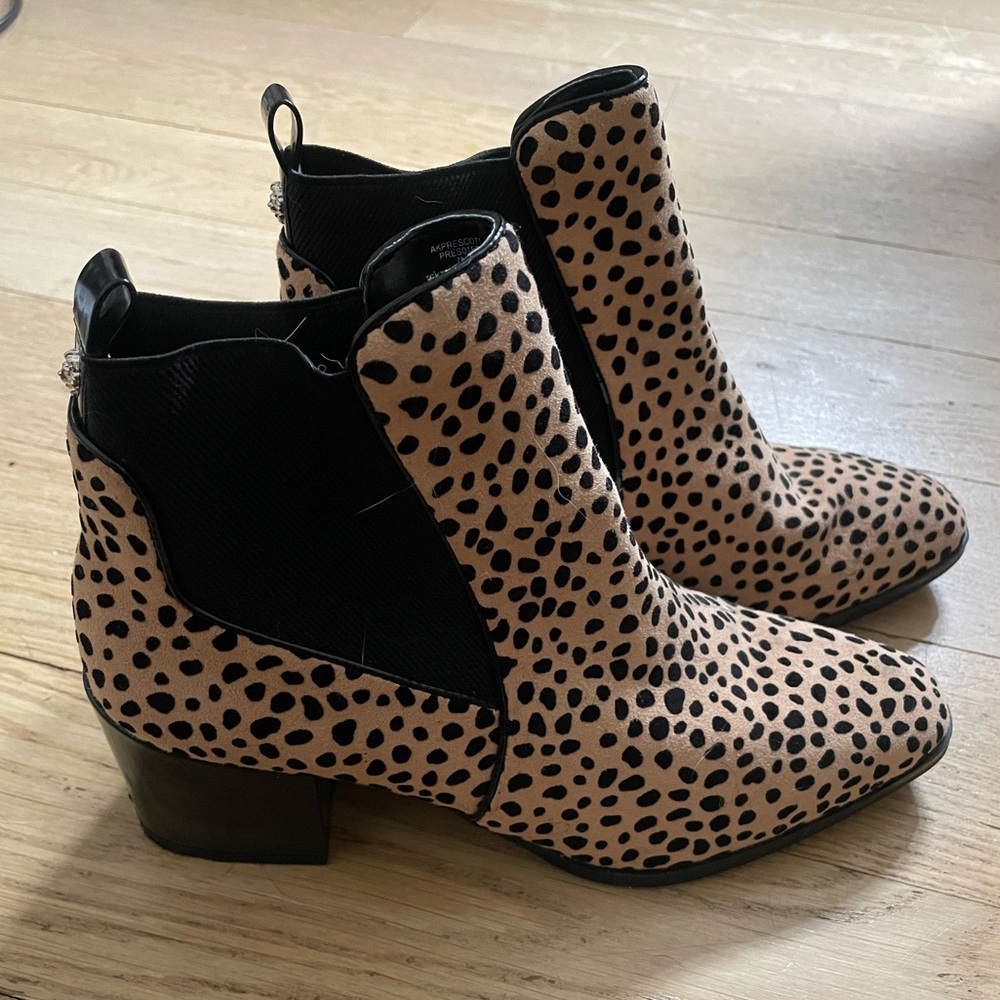 Anne Klein Spotted Calfhair Booties